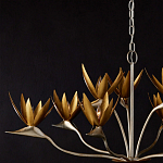 Люстра с плафонами в виде цветов Golden Bird of Paradise варинант исполнения - 6 | Loft Concept в Барнауле