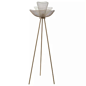 Торшер с трехъярусным плафоном из металлической сетки Light Floor Lamp Made of Metal Mesh