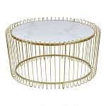 Журнальный столик с столешницей из мрамора на металлическом основании Table Vertical Planes варинант исполнения - 1 | Loft Concept в Барнауле