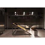 Дизайнерское кресло на металлическом каркасе с подставкой для ног Poltronova Mies Armchair варинант исполнения - 10 | Loft Concept в Барнауле