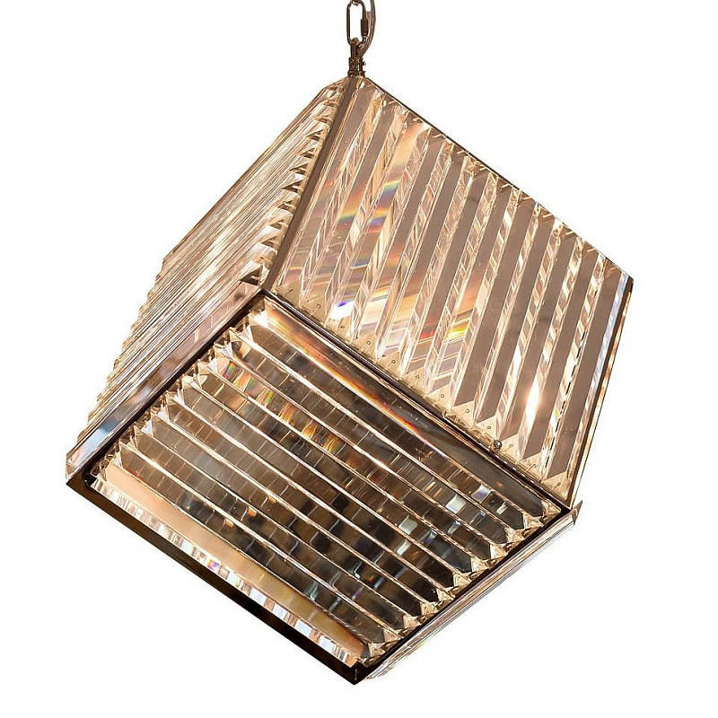 Люстра Cube Jalousie Pendant Глянцевое золото Черный Прозрачный Люстра Cube Jalousie Pendant Глянцевое золото Черный Прозрачный в Барнауле | Loft Concept