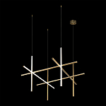 Люстра с 6-ю цилиндрическими плафонами на тонких тросах Trumpet tube варинант исполнения - 5 | Loft Concept в Барнауле