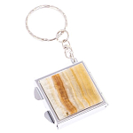 Зеркало брелок складное двухстороннее из натурального камня Оникс Silver Stone Mirrors варинант исполнения - 4 | Loft Concept в Барнауле