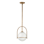 Подвесной светильник с белым плафоном в форме шара в арочной подвеске Hinkley варинант исполнения - 12 | Loft Concept в Барнауле