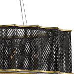 Люстра овальная в сочетании черного и золотого цвета Mesh Lighting варинант исполнения - 1 | Loft Concept в Барнауле