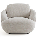 Полукруглое кресло из обивки меланж Halle Melange Armchair варинант исполнения - 3 | Loft Concept в Барнауле