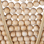 Люстра из деревянных бусин с подвесками в виде капель Wooden Beads варинант исполнения - 4 | Loft Concept в Барнауле