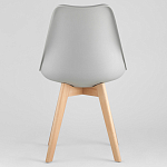 Стул с основой из пластика и мягким сиденьем Arvika Grey варинант исполнения - 5 | Loft Concept в Барнауле