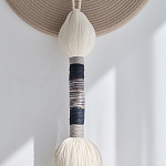 Аксессуар на стену диск из нитей Wall Decor White Thread Disc  варинант исполнения - 2 | Loft Concept в Барнауле