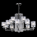 Люстра многоярусная с 15-ю цилиндрическими плафонами из стекла Laurent варинант исполнения - 2 | Loft Concept в Барнауле