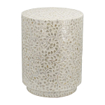 Приставной столик с рисунком из раковин устриц Bone Inlay варинант исполнения - 1 | Loft Concept в Барнауле