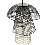 Подвесной светильник Black Grey Mesh Tube Lampshade Hanging Lamp варинант исполнения - 3 | Loft Concept в Барнауле
