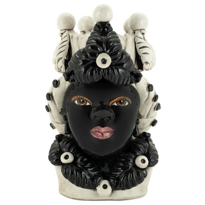 Ваза Vase Moro Lady Eve Black Черный Бежевый Ваза Vase Moro Lady Eve Black Черный Бежевый в Барнауле | Loft Concept