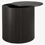 Черный приставной стол с местом для хранения Smart Textured Table варинант исполнения - 1 | Loft Concept в Барнауле