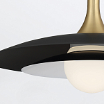 Подвесной светильник с плафоном в форме плоского купола и белой шарообразной лампой Eurofase варинант исполнения - 3 | Loft Concept в Барнауле