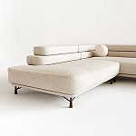 Диван угловой Saint-Trope на ножках с обивкой букле  варинант исполнения - 1 | Loft Concept в Барнауле