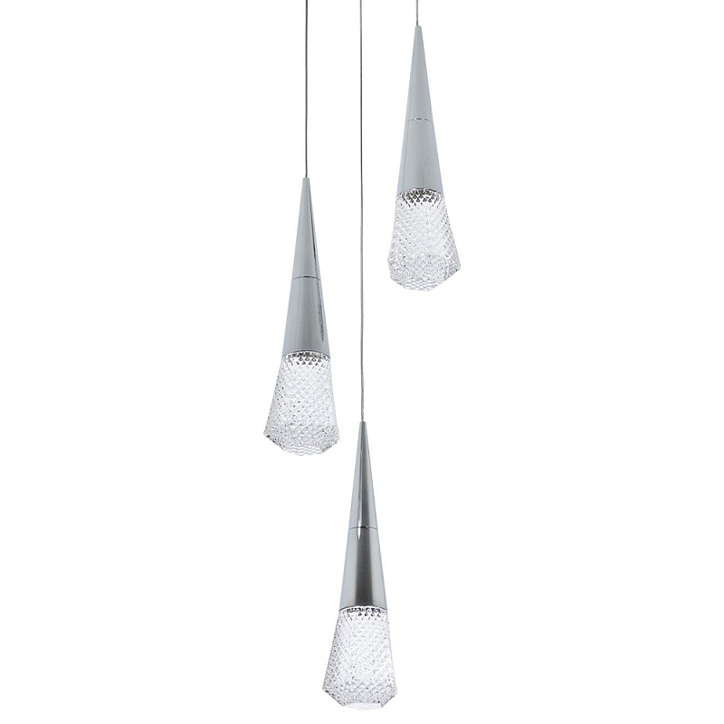Подвесной светильник капли Acrylic Droplet Trio Chrome Hanging Lamp Прозрачный Хром Подвесной светильник капли Acrylic Droplet Trio Chrome Hanging Lamp Прозрачный Хром в Барнауле | Loft Concept