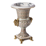 Ваза с овнами из фарфора с бронзовыми элементами Bronze Aries варинант исполнения - 2 | Loft Concept в Барнауле