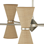 Люстра серебряного цвета с тканевыми абажурами Loft Rope Light варинант исполнения - 1 | Loft Concept в Барнауле