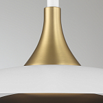 Подвесной светильник с плафоном в форме плоского купола и белой шарообразной лампой Eurofase варинант исполнения - 11 | Loft Concept в Барнауле