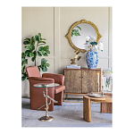 Столик с круглой стеклянной столешницей и корпусом в виде двух павлинов на ветке Table Two Peacocks варинант исполнения - 8 | Loft Concept в Барнауле