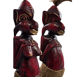 Комплект из 2-х деревянных статуэток Asmat Wooden Statuettes Dark Red варинант исполнения - 3 | Loft Concept в Барнауле