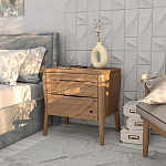 Тумба прикроватная из массива дуба с 2-мя ящиками Tasteful Furniture варинант исполнения - 3 | Loft Concept в Барнауле