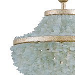 Подвесной светильник трёхъярусный с каскадом из стеклянных декоративных элементов Shining Sea Glass варинант исполнения - 1 | Loft Concept в Барнауле