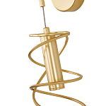 Бра светодиодное из металла со спиральным декоративным элементом золотое Metal Spiral варинант исполнения - 2 | Loft Concept в Барнауле