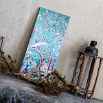 Постер на холсте в стиле шинуазри с изображением сада Chinoiserie Gazebo in the Imperial Garden Poster варинант исполнения - 2 | Loft Concept в Барнауле