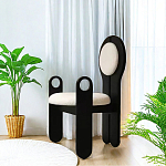 Стул черный из дерева с круглой спинкой Chair in Neoclassical Style варинант исполнения - 1 | Loft Concept в Барнауле