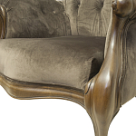 Кресло с мягкой обивкой из коричневого велюра на 4-х деревянных ножках Evelyn Classical Armchair варинант исполнения - 5 | Loft Concept в Барнауле