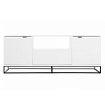 ТВ-тумба белая с  2-мя дверцами и ящиком Strict Lines варинант исполнения - 2 | Loft Concept в Барнауле