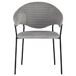 Серый стул с обивкой из искусственной замши Alexis варинант исполнения - 2 | Loft Concept в Барнауле