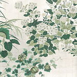 Обои ручная роспись Uki Hana Original Colourway on 12 Carat White Gold gilded paper варинант исполнения - 2 | Loft Concept в Барнауле