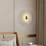 Бра в форме диска из натурального камня с декоративным центральным элеменом Cryptocrystalline Stone варинант исполнения - 3 | Loft Concept в Барнауле