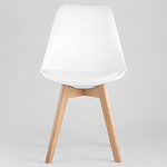 Стул с основой из пластика и мягким сиденьем Arvika White варинант исполнения - 2 | Loft Concept в Барнауле