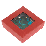 Зеркало карманное складное круглое из натурального камня Малахит с Хризоколлой в подарочной упаковке Gold Stone Mirrors варинант исполнения - 4 | Loft Concept в Барнауле