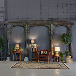 Старинная индийская резная арка из тика Antique Indian Carved Arch варинант исполнения - 3 | Loft Concept в Барнауле