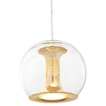 Подвесной светильник со стеклянным плафоном Inner Gleam Globe gold  варинант исполнения - 2 | Loft Concept в Барнауле