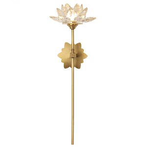 Бра Хрустальный Цветок Лотоса Lotus flower Wall Clear Glass D