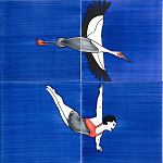 Плитка с узором Аист варинант исполнения - 1 | Loft Concept в Барнауле