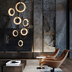 Подвесной светильник в форме кольца Cryptocrystalline Stone варинант исполнения - 5 | Loft Concept в Барнауле