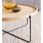 Журнальный стол с круглой деревянной столешницей Urban Style Space варинант исполнения - 3 | Loft Concept в Барнауле