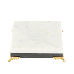 Подставка под шар квадратная из натуральных камней Змеевик Мрамор на ножках Natural Stone Sphere Stands варинант исполнения - 1 | Loft Concept в Барнауле