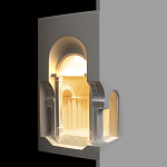 Встраиваемый в стену гипсовый светильник под покраску с арками и рельефными колоннами Antiquity Athena варинант исполнения - 1 | Loft Concept в Барнауле