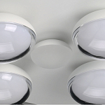 Потолочный светильник овальной формы белого цвета с 7-ю лампами Lunar Pebbles варинант исполнения - 11 | Loft Concept в Барнауле