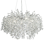 Люстра с хрустальными подвесками на металлических ветках Fairytree Light Silver Chandelier 14 варинант исполнения - 1 | Loft Concept в Барнауле