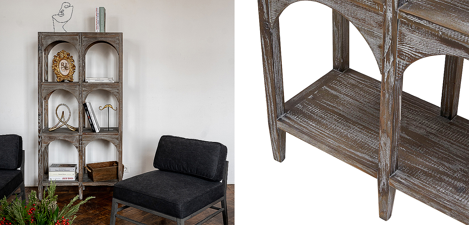 Стеллаж Rehan Wood Rack Стеллаж Rehan Wood Rack - Loft-Concept в Барнауле