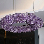 Люстра кргулая из фиолетового хрустального камня Purple Diamond варинант исполнения - 3 | Loft Concept в Барнауле